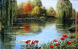 Peter Ellenshaw Fall Reflections Giverny painting